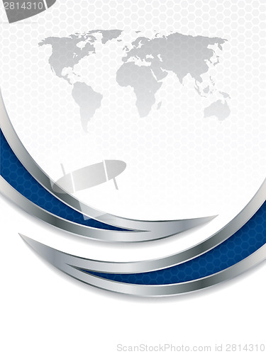 Image of Company brochure design with hexagon elements 