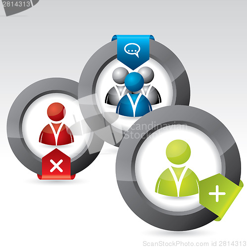 Image of Social network icon design set