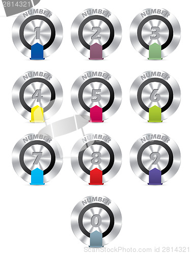 Image of Door number icon set