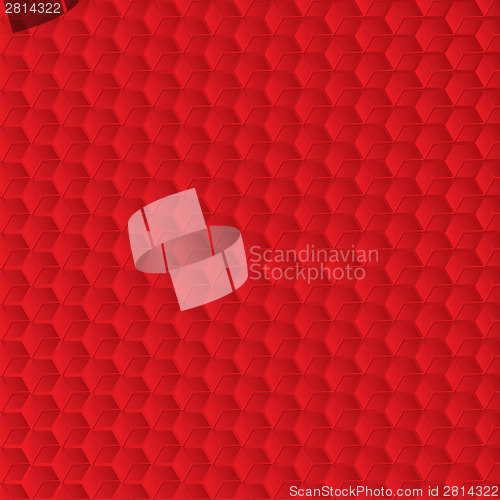 Image of Abstract red background with hexagon shapes