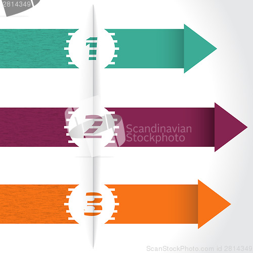 Image of Infographics with arrows and striped numbers