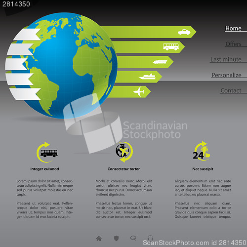 Image of Travel website template