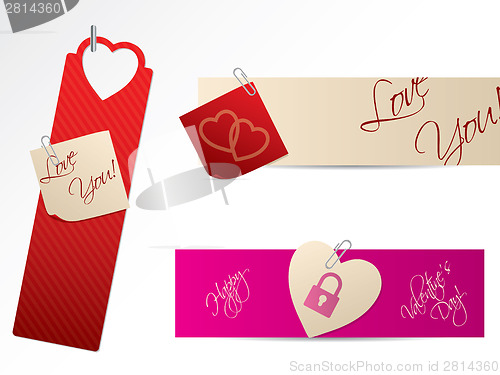 Image of Love banners for Valentine day