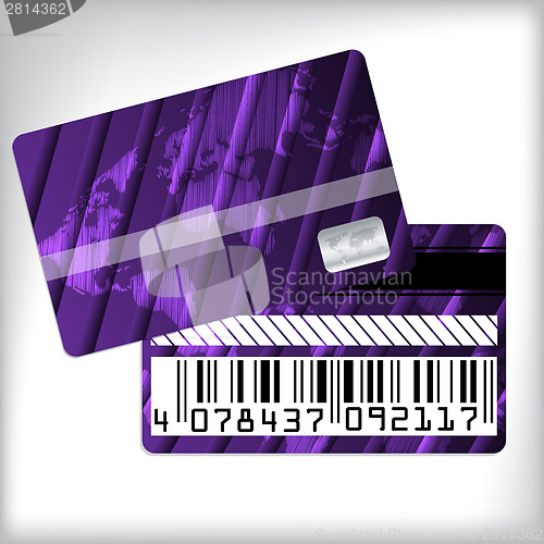 Image of 3d striped loyalty card design