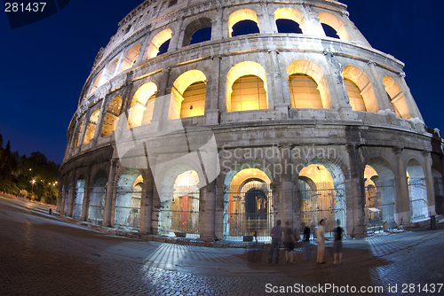 Image of collosseum rome italy night