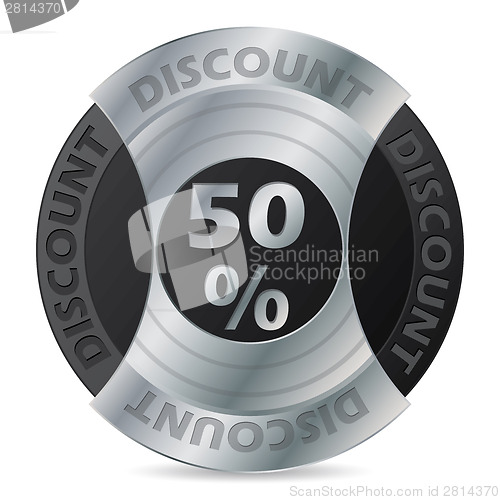 Image of 50% discount badge design