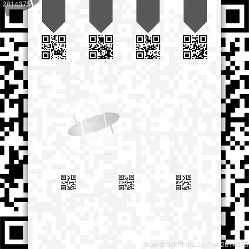 Image of Qr coded website template design