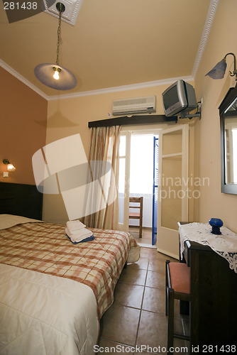 Image of greek island hotel room