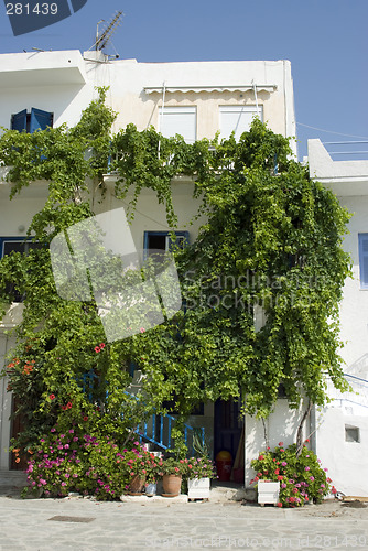 Image of greek island street scene