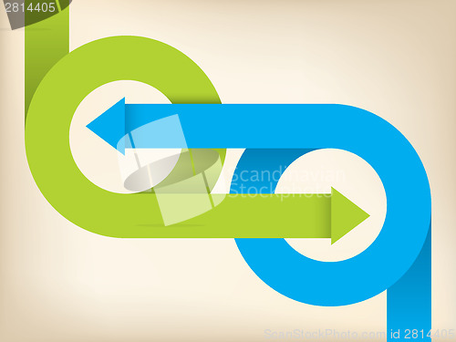 Image of Curling paper arrows