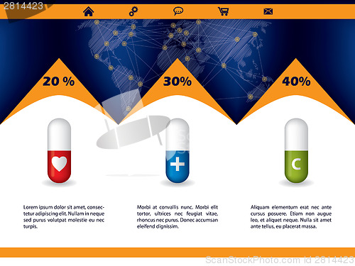 Image of Pharmacy website template with discount pills