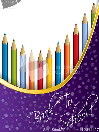 Image of Back to school background design with pencils