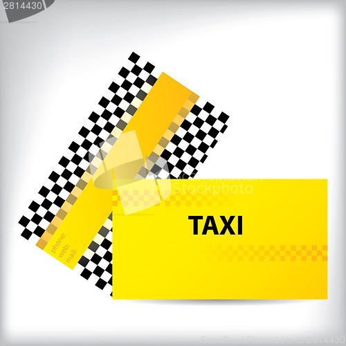 Image of Checkered taxi business cards