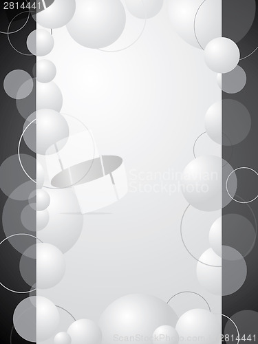 Image of Abstract black and white bubble background