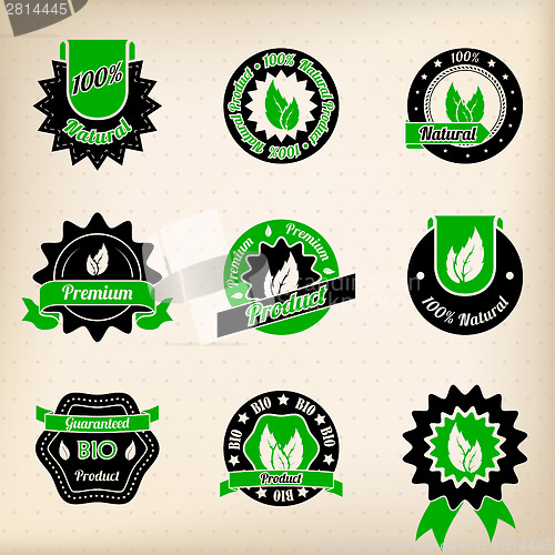 Image of Bio badge design set 