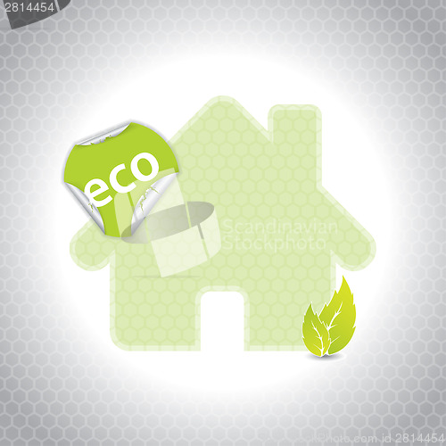 Image of Eco house design with sticker