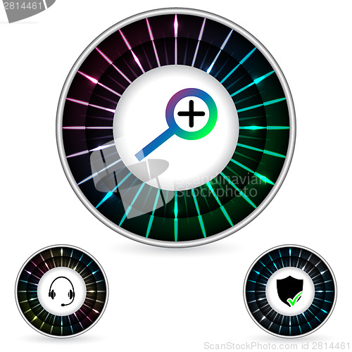 Image of Abstract button design with plasma effect