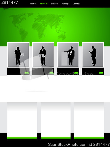 Image of Website design template for business people