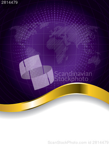 Image of Business brochure design with gold wave