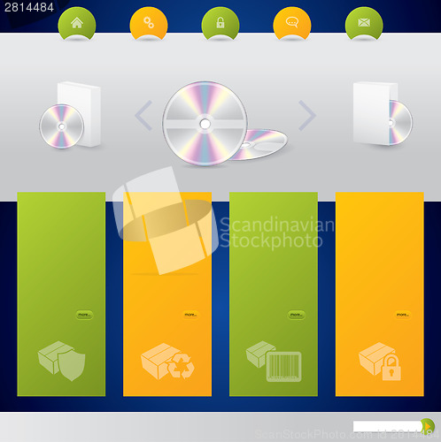 Image of Website template design for product selling