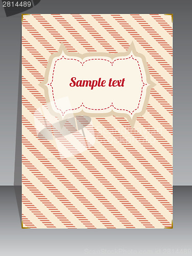 Image of Retro menu design with striped elements