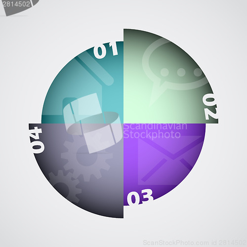 Image of Diagram design with numbers and symbols