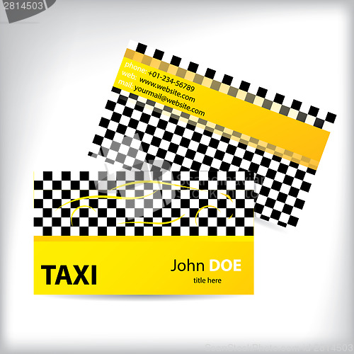 Image of Taxi business card ideal for taxi drivers