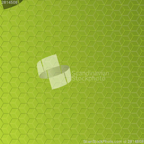 Image of Abstract green background with hexagon shapes