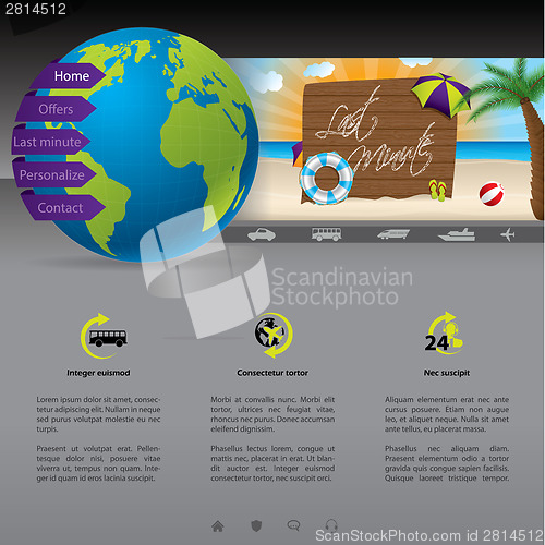 Image of Website template with last minute offer