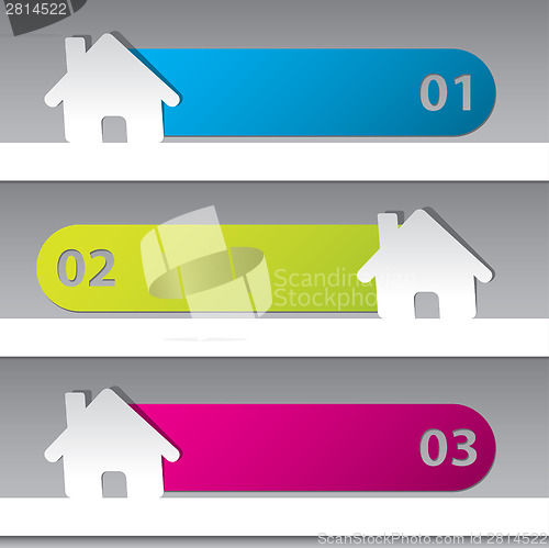 Image of Inforaphic design with house stickers 