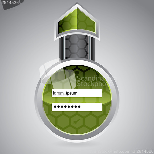 Image of Abstract technology login screen