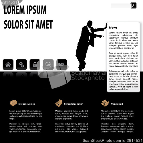 Image of Black and white website template