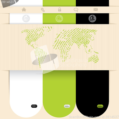 Image of Website template design with contrast colors