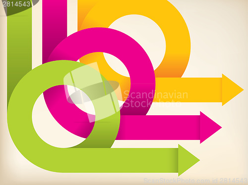 Image of Abstract color arrows on background