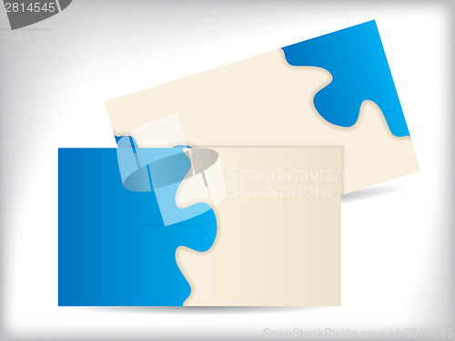 Image of Business card with puzzle design