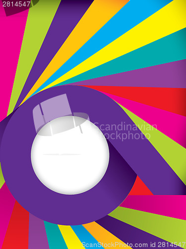 Image of Curving color ribbon shapes with white space