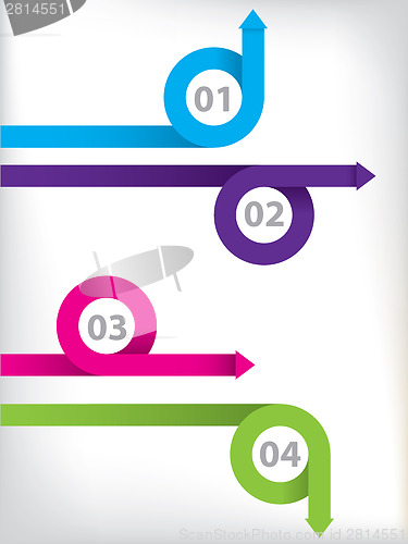 Image of Infographic background design with ribbons