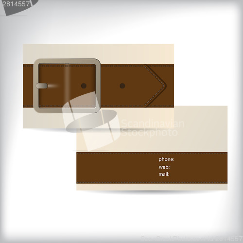 Image of Cool waistband theme business card 