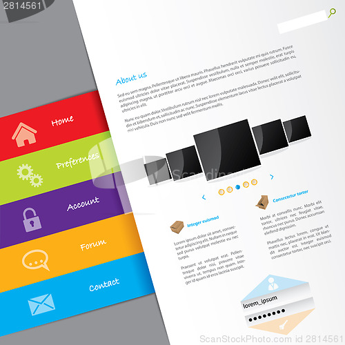 Image of Website design with ribbons