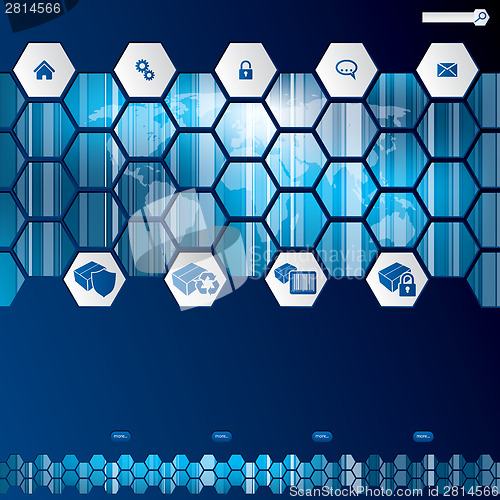 Image of Hexagon style web template design