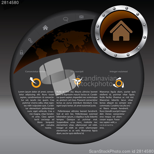 Image of Website template design with dark colors