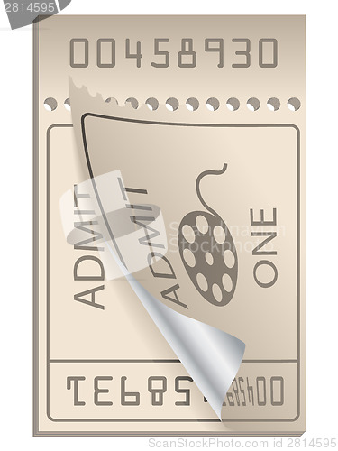 Image of Cinema ticket ripped from pack