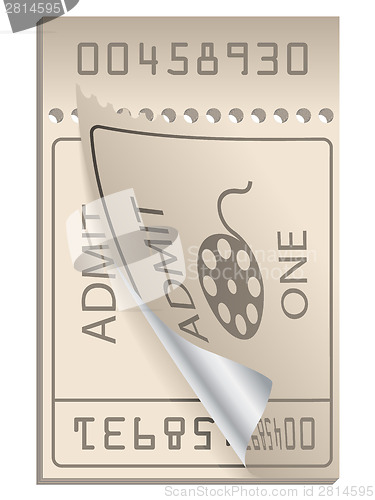 Image of Cinema ticket ripped from pack