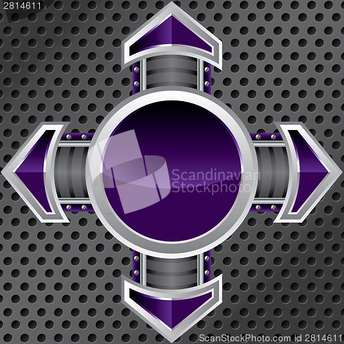 Image of Abstract technology background with purple arrows
