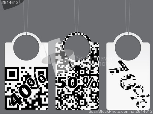 Image of Qr coded label set