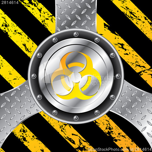 Image of Industrial background design with bio hazard sign 