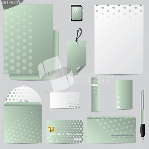 Image of Business vector set with hexagon design