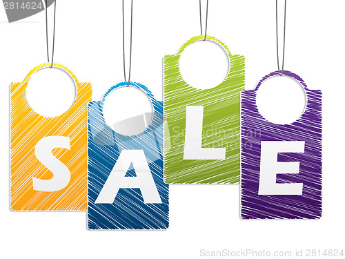 Image of Scribbled shopping labels 