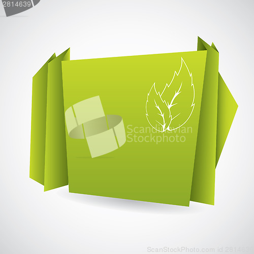 Image of Green eco origami paper