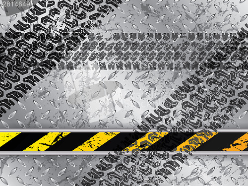 Image of Abstract background with tire tracks